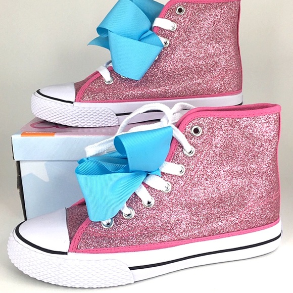 Jojo Siwa Pink Glitter Hi Top Sneakers - Picture 3 of 14
